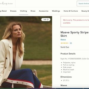 Anthropologie Maeve Sporty Stripe Maxi Skirt XS